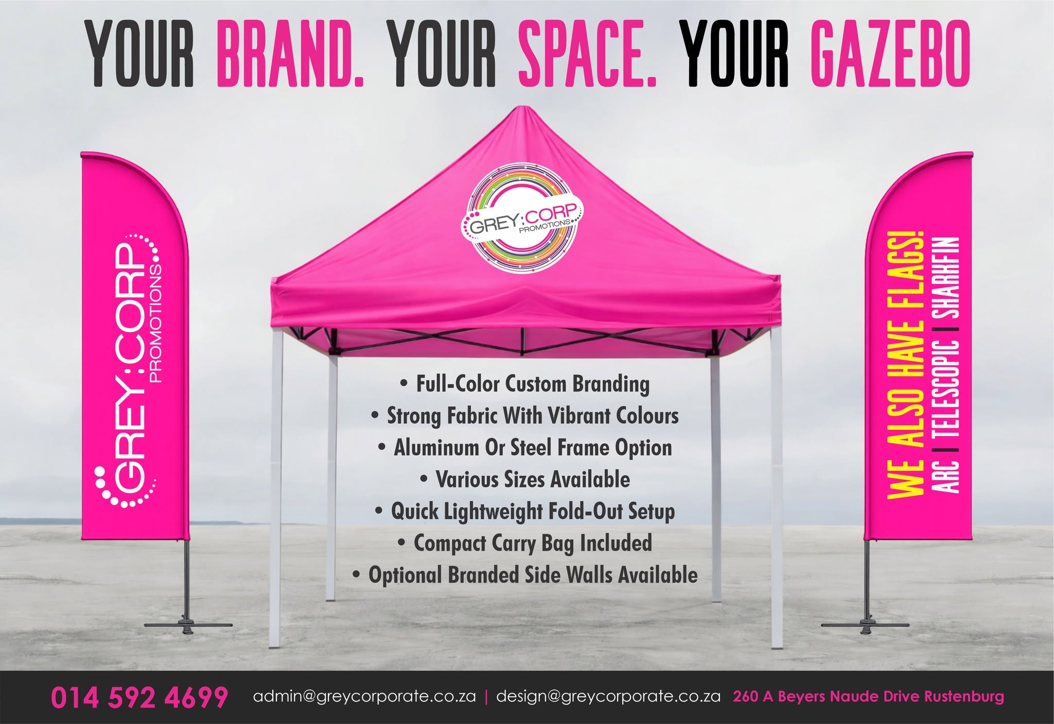 Custom Gazebos, Banners and Flags